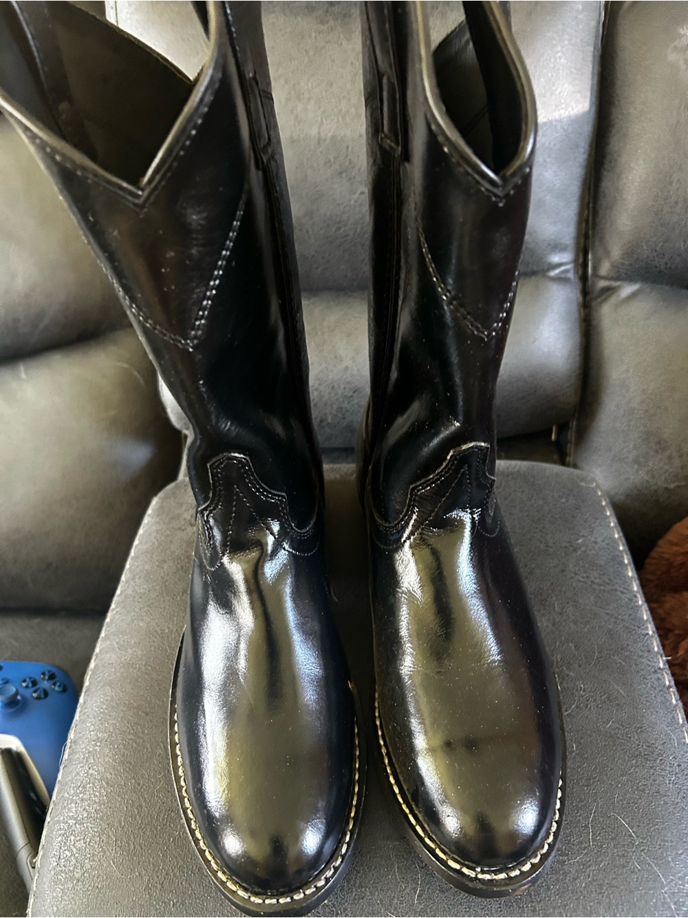 Women’s Vintage Laredo Black Leather Western Boots Size 7